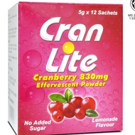Cran Lite Cranberry 830mg Effervescent powder 12s