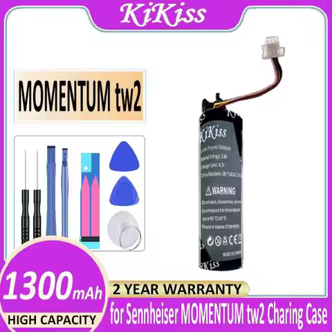 High-Efficiency Wireless Headphone Charging Case Battery 1300Mah For Sennheiser Momentum Tw2 Charing