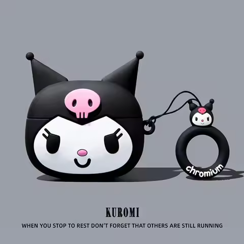 Smile Black Ear Cartoon Headphone for Apple Airpods Pro 3 2025 1 4 3 2 Pro Casewith Charm Headset Ca