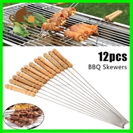 BBQ Skewer 12PCS / BBQ Stick / Barbecue Stainless Steel Skewer