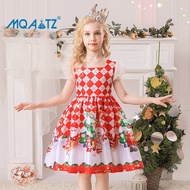 MQATZ Carnival เด็กคริสต์มาสชุดสำหรับหญิงสาวคอสเพลย์ปาร์ตี้ชุดเจ้าหญิงชุดเสื้อผ้าเด็ก3-10ปี SD076