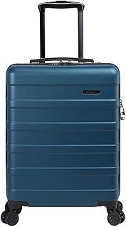Anode Carry-On Suitcase - Lightweight Hard Shell 4 Wheel Combination Lock, Endless Sea, 55 x 40 x 20