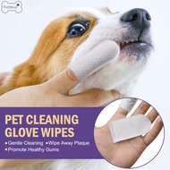 PetStbuyi แปรงสีฟันนิ้วมือสำหรับสุนัขแมวทิชชู่เปียกเครื่องขูดหินปูน Cochlear ทำความสะอาดสำหรับดีกว่าประสบการณ์การทำความสะอาด GG-MY