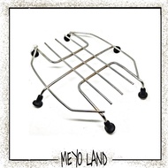 Anti-Hot Pot Coaster 23cm IRON STAINLESS STEEL CHROME Rubber Feet Cauldron Table Plate Coaster