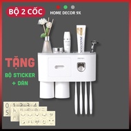 Giá Để Bàn Chải Đánh Răng Oenon Kệ Để Cốc Bàn Chải Kem Đánh Răng Ecoco Kệ Nhà Tắm Cao Cấp - Tặng Miế