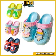 Baby's Cartoon Crocs Shoes  Kids Boy Girl Pony Dino Sandals Casual Slippers Cute Kids Twins  Kasut C
