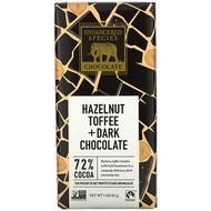 Endangered Species Chocolate, Tart Raspberries + Dark Chocolate Bar, 72% Cocoa, 3 oz (85 g)