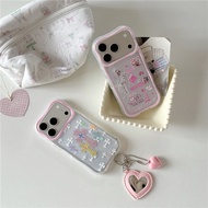 iPhone 17 Pro max Diamond-dressed girl pattern TPU material IMD process phone case