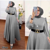Gamis Maxi/Baju Dress For Muslim Women Latest Sephora Thick scuba Material+Waist Strap HQ
