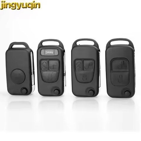 Jingyuqin Flip Car Key Shell For Mercedes Benz A160 B200 E113 SLK W124 W168 W202 W203 W210 A C E S H