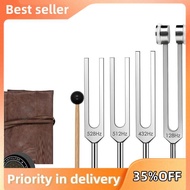 Frequency Tools Tuning Fork Set-128Hz 432Hz 512Hz 528Hz Weighted& Unweighted with Activator, Mallet&