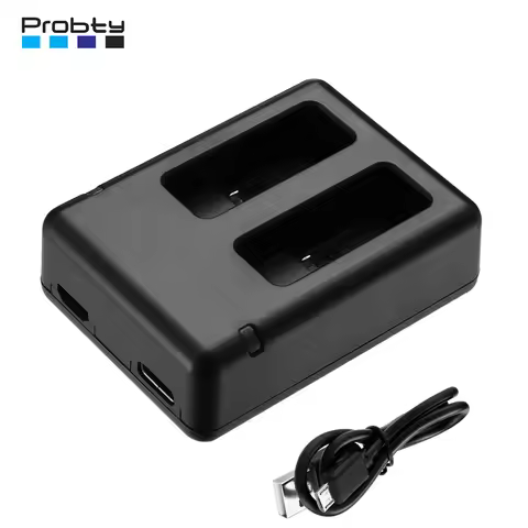 Dual Battery Charger for GoPro HERO8 Black GoPro HERO7 Black GoPro HERO6 Black GoPro HERO5, HERO5 Bl