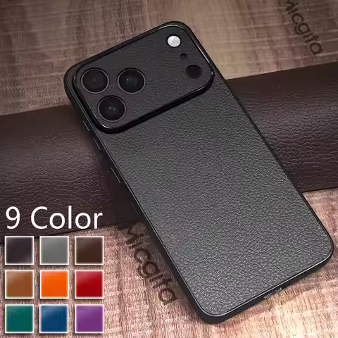 Luxury Leather Case For iPhone 17 Pro Max Business Shockproof Durable Cover For Apple iPhone 17 Air 