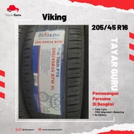 Viking 205/45R16 Tayar Baru (Installation) 205 45 16 New Tyre Tire TayarGuru Pasang Kereta Wheel Rim Car