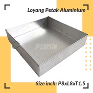 Loyang Petak (8x8x1.5 Inch) & (8x8x2 inch). Material Aluminium Tebal