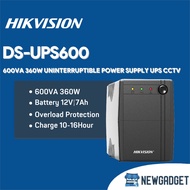 HIKVISION DS-UPS600 600VA 360W UNINTERRUPTIBLE POWER SUPPLY UPS CCTV