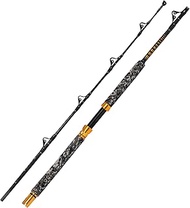 Fiblink 1-Piece Saltwater Offshore Trolling Rod 6-Feet Big Game Rod Conventional Boat Fishing Pole