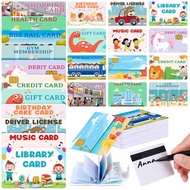 Liliful 48 Pcs Fake Credit Cards Valentine Gifts Cards Pretend Debit Credit Cards Play Cards Driver