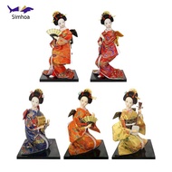 [Simhoa] colorfulland 12'' Japanese Kimono Geisha Doll Ethnic Geisha Figurines for