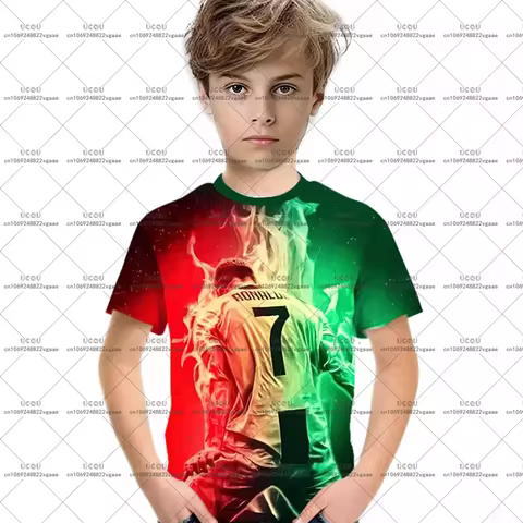 Sports Football Jersey Men Kid Gift Y2k Top Soccer Ronaldo Casual Street Portugal Tee Boys 7 Sportsw