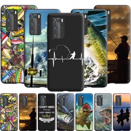 Angling Go Fishing Silicone Case Huawei P40 Pro Max Nova 2i/2 Lite/3i/5T Soft Cover Casing