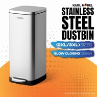 Kitchen Trash Can with Lid Dustbin Kitchen Large 20L 30L 50L Pedal Dustbin Stainless Steel Trash Bin