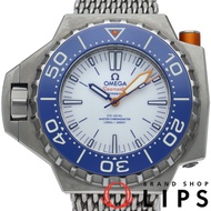歐米茄海馬系列 Ploprof 1200公尺同軸至臻天文台表 227.90.55.21.04.001，包含原廠錶盒、保固卡和兩條錶帶。鈦金屬男士腕錶，白色錶盤，拋光處理。成色極佳。 [二手]