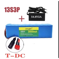 แบตเตอรี่ลิเธียมไอออน 48V 30Ah 1000w 13S3P battery แบตเตอรี่ลิเธียมไอออนสำหรับ 54.6v E-bike BMS แบตเ