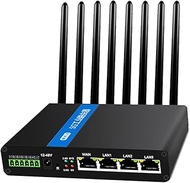 EXVIST 5G LTE Router with SIM Card Slot, Dual Band Wi-Fi 6 Router with 5G IoT Module M.2, Industrial