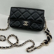 ✨Chanel 黑金羊皮woc 粗細鏈二合一 98新 有保卡🤍