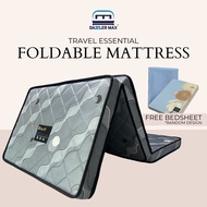【Free Bed Sheet + Carry Bag】 Dazzler Max 3 Inch Single Three Fold High Density Mattress Tilam Lipat
