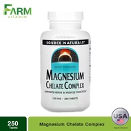 Source Naturals Magnesium Chelate Complex 100 mg 250 Tablets