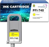 QUEENPRINT PFI-740 Yellow 700ml Ink Tank Replacement for PFI-740Y Ink Cartridge PFI740 for ImagePROG
