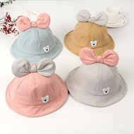 [พร้อมส่ง] หมวกเด็ก 5เดือน - 2ปี รอบหัว:49-50 cm. หมวกปีกรอบ หมวกผ้าลายจุด