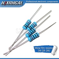 50pcs 1W Metal film resistor 1% 1R ~ 1M 2R 10R 22R 47R 100R 330R 1K 4.7K 10K 22K 47K 100K 330K 470K 