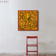 Perilla-สไตล์ป๊อปอเมริกัน Keith Haring Street Graffiti Abstract จิตรกรรมตกแต่ง0721-A1รูปภาพสำหรับห้อ