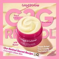 Glad2Glow Peach Retinol Moisturizer Day Night Face Cream Anti Aging Skincare Facial Moisturizer Reti