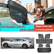 Car Sunshade Windows For Honda Civic FC 2016-2020 Car Mesh Sunshade Window Shades Visor Curtains Aut