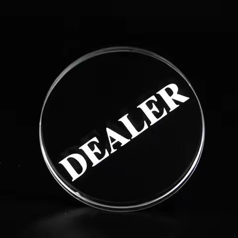 1 Clear Crystal DEALER Size 58*10mm/2.28*0.39in Dealer Texas Game Accessories Board Game Entertainme