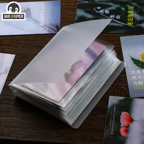 Mr. Paper Single Style A6 40 pages/book Transparent Fresh Folders Simple Generous Hand Account Mater