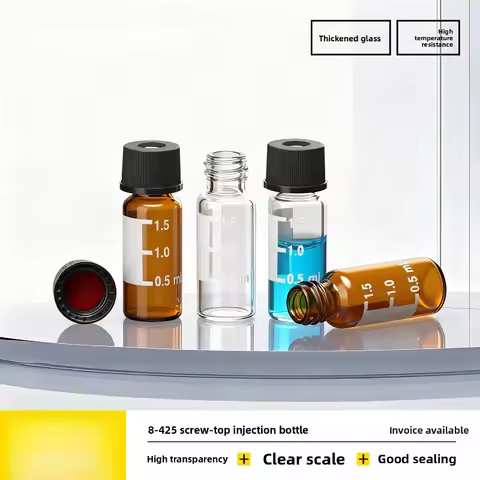 8-425 Clear Sample Vial Brown Thread Glass Bottle 9-425 GC HPLC Auto Headspace Blue Cap 1.5ml 2ml 4m