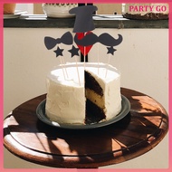 🎉 60Pcs Fathers Day Cake Picks Black Wooden Party Cupcake Topper for Cake Decoration