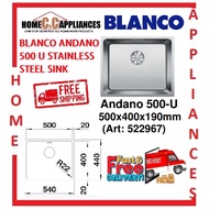 BLANCO ANDANO 500-U STAINLESS STEEL SINK