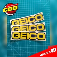 Cutting sticker - GEICO cutting sticker - Geico sticker - Motorcycle, car, and helmet stickers