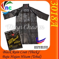 NC 3018A Black PVC Raincoat (thick) / Baju Hujan Hitam (tebal)