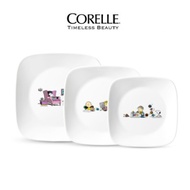 [CORELLE] SNOOPY Color Square Plate 3p Set / Dinnerware / Tableware