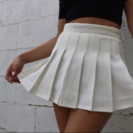 white tennis skirt