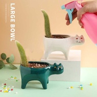 Creative Cute Cat Tail Flowerpot Ceramic Unique Cartoon Animal Simple Succulent Monkey Tail Post Cac