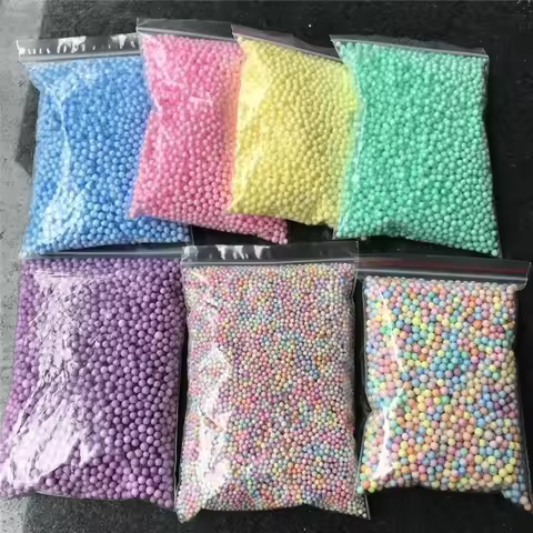 14000Pcs Polystyrene Filler Styrofoam Balls Bottle DIY Snow Mud Accessorie Small Tiny Foam Beads for