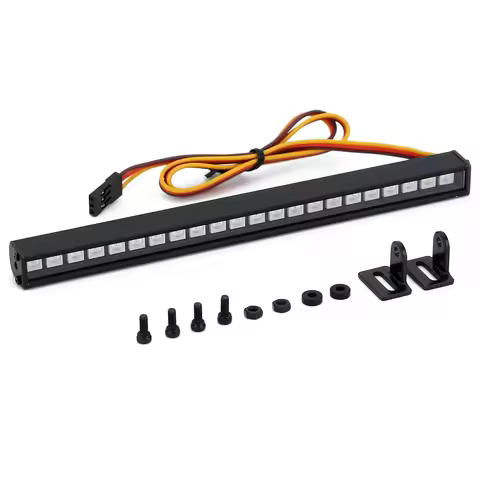Metal 16/22LED Multi-Mode Roof Lamp Light Bar for 1/10 RC Crawler Car Axial SCX10 90046 D90 Trxs TRX